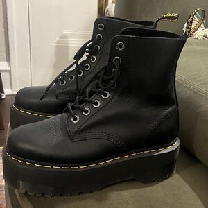 Dr. Martens Black Leather Platform Boots